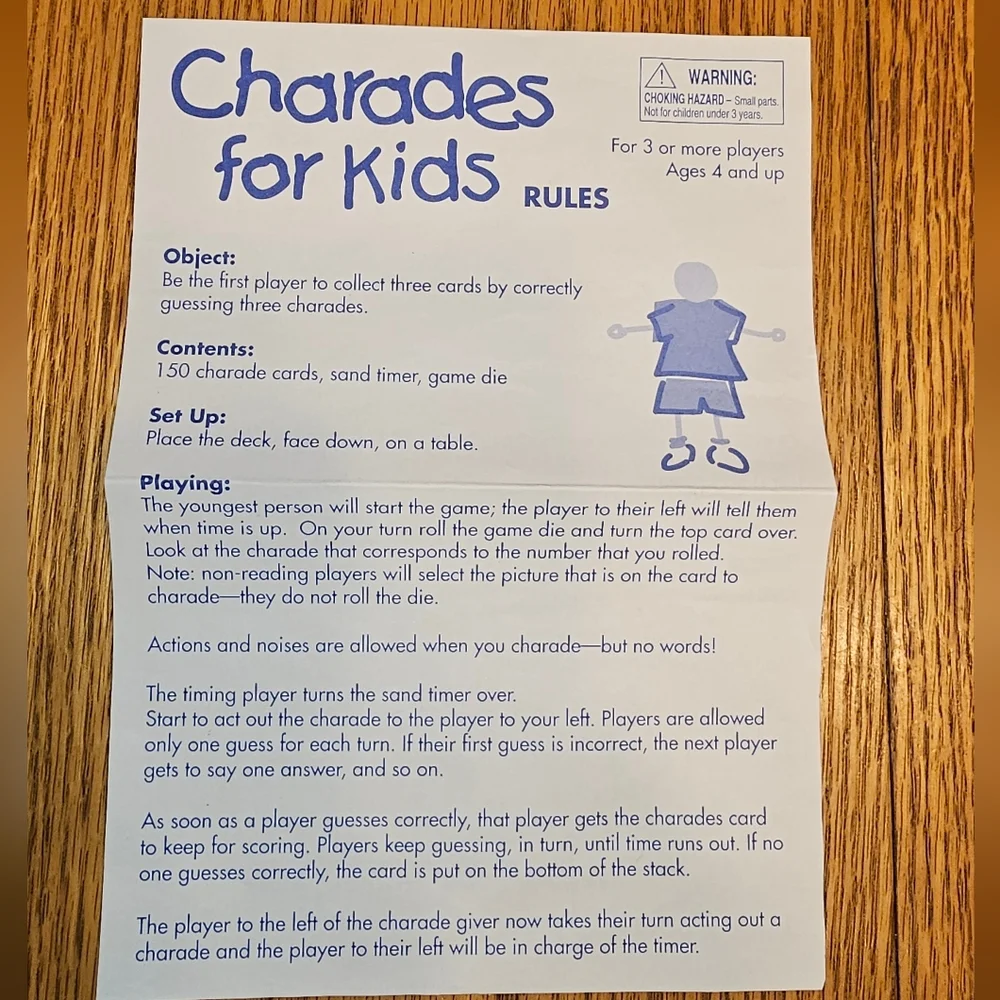 Charades for Kids Game - EUC Multicolor